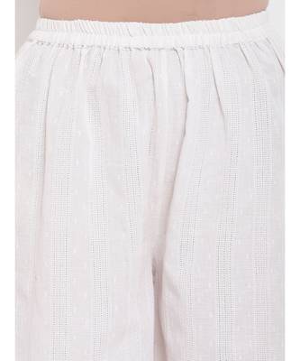 White Dobby Kurta Set 5