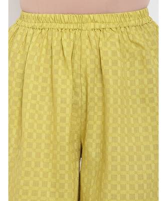 Green Cotton Angrakha Kurta Set 5