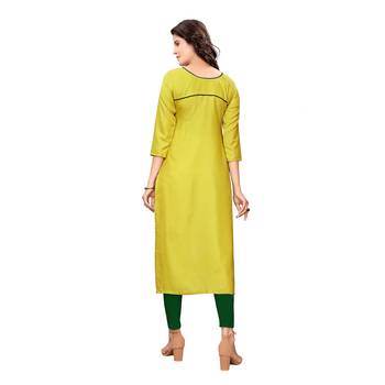 Green plain cotton ethnic-kurtis 4