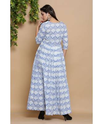 Indigo Block Print Dress 4
