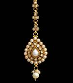 Ethnic Indian Bollywood Hair Jewelry Gold Finish Maang Tikka