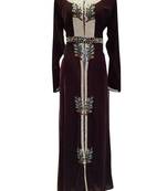 black georgette embroidered zari work islamic kaftans