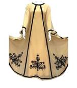 beige georgette embroidered zari work islamic kaftans