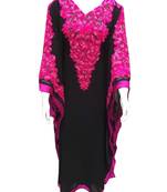 black georgette embroidered zari work islamic kaftans