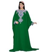 Green Georgette Embroidered Zari Work Islamic Kaftans