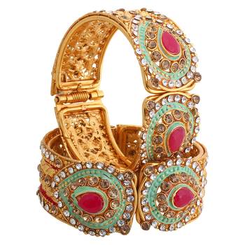 Multicolor Cubic Zirconia Bangles And Bracelets 1