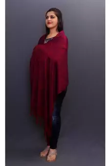 Delicate Wrap Along With Purple Base And Paisleys Looks Elegant When Team Up With Denims Or Suit.
