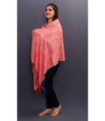 Delicate Wrap Along With Peach Base And Paisleys Looks Elegant When Team Up With Denims Or Suit.