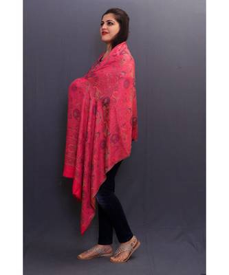 Delicate Wrap Along With Fushia Pink Colour Base And Amazing Overall Pattern Looks Quite Unique. 1