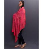 Delicate Wrap Along With Fushia Pink Colour Base And Amazing Overall Pattern Looks Quite Unique.
