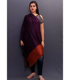 Delicate Wrap Along With Dark Purple Base And Highly Defined Broad Border Gains Whole Attention.