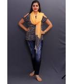 Delicate Wrap Along With Yellow Base And Highly Defined Broad Border Gains Whole Attention.