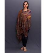 Navy Blue Colour Delicate Wrap Along With Dense Pattern Gains Whole Attention And Looks Amazing.