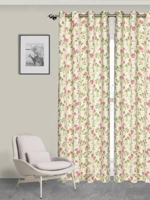 ROSARA HOME Pack of Single Eyelet Cotton Curtain 1