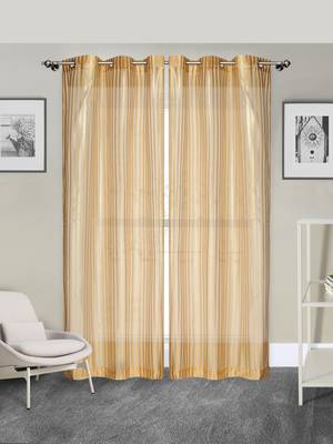 ROSARA HOME Pack of 2 Eyelet Polyester Curtains 1