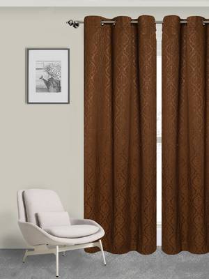 ROSARA HOME Pack of Single Eyelet Polycotton Curtain 1