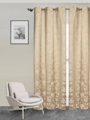 ROSARA HOME Pack of Single Eyelet Polycotton Curtain 1