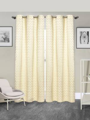 ROSARA HOME Pack of 2 Eyelet Polycotton Curtains 1