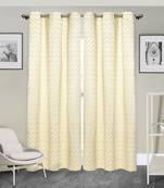 ROSARA HOME Pack of 2 Eyelet Polycotton Curtains