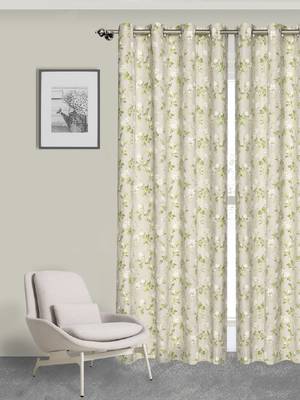 ROSARA HOME Pack of Single Eyelet Cotton Curtain 1