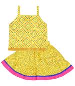 Bhandhej Block Print Cotton Baby Girls skirt & Top