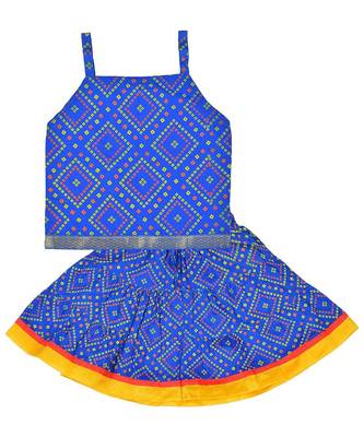 Bhandhej Block Print Cotton Baby Girls skirt & Top 1