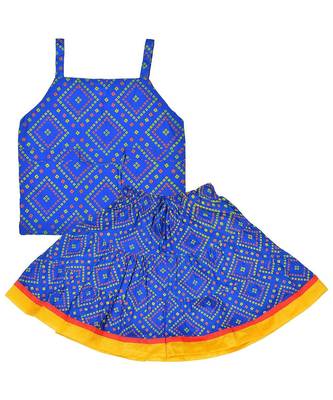 Bhandhej Block Print Cotton Baby Girls skirt & Top 2
