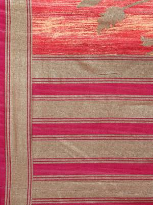 CLASSICATE From The House Of The Chennai Silks Women's Orange Dupion Saree With Blouse 4