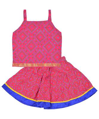 Bhandhej Block Print Cotton Baby Girls skirt & Top 1