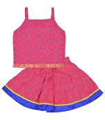 Bhandhej Block Print Cotton Baby Girls skirt & Top