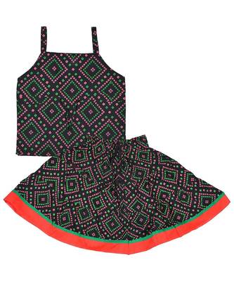 Bhandhej Block Print Cotton Baby Girls skirt & Top 2