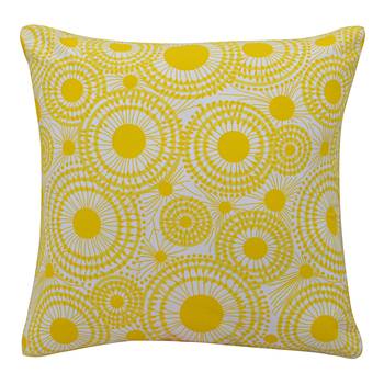 Reme 3D Printed Yellow Cotton Square Decorative Cushion Cover 2