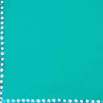Turquoise plain faux georgette saree with blouse 3