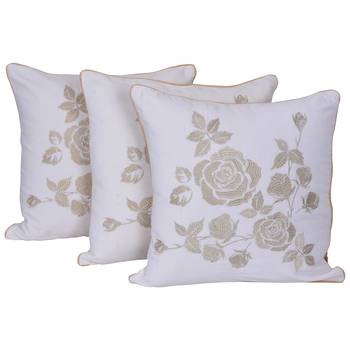 Reme Embroidered Multicolor Velvet Cushion Cover 1