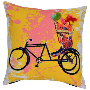 Reme  Embroidered Multicolor Cotton Square Decorative Cushion Cover Pillow Case 2
