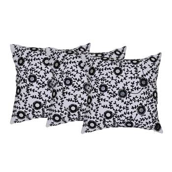 Reme  Embroidered Multicolor Cotton Square Decorative Cushion Cover Pillow Case 1