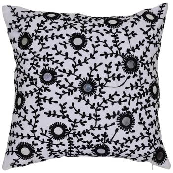 Reme  Embroidered Multicolor Cotton Square Decorative Cushion Cover Pillow Case 2