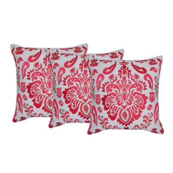 Reme  Embroidered Multicolor Cotton Square Decorative Cushion Cover 1