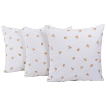 Reme Embroidered White Velvet Square Decorative Cushion Cover Pillow Case 1