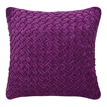 Reme Embroidered Purple Velvet Square Decorative Cushion Cover Pillow Case 2