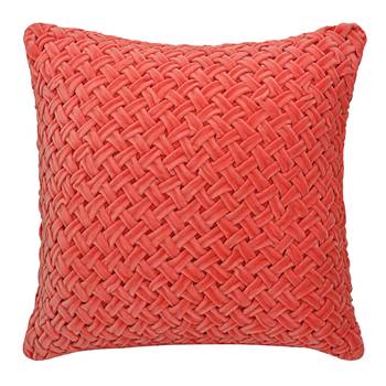 Reme Embroidered Orange Velvet Square Decorative Cushion Cover Pillow Case 2