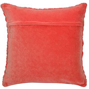 Reme Embroidered Orange Velvet Square Decorative Cushion Cover Pillow Case 3