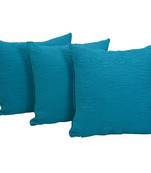 Reme Self Design Blue Cushion Cover Pillow Case