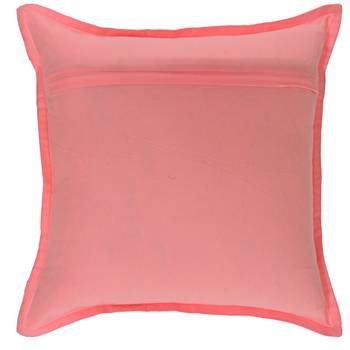 Reme Embroidered Peach Cotton Square Decorative Cushion Cover 3