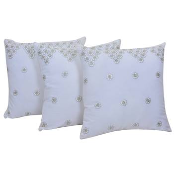 Reme Embroidered White Cushion Cover 1
