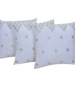 Reme Embroidered White Cushion Cover
