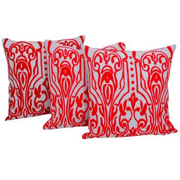 Reme Embroidered Multicolor Cotton Square Decorative Cushion Cover 1