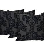 Reme Black Cotton Square Black Cushion Cover