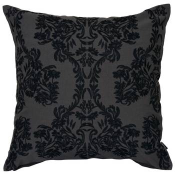 Reme Black Cotton Square Black Cushion Cover 2