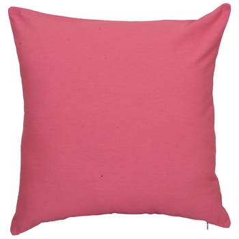 Reme Embroidered Peach Cotton Square Decorative Cushion Cover 3